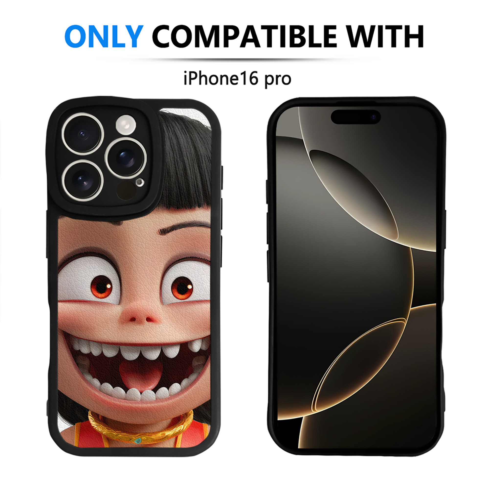 （画像用） Ne Zha 2 ナタ 魔童の大暴れ 【iPhone 16シリーズ対応】シリコンスマホケース（レザー調） 材質：シリコン